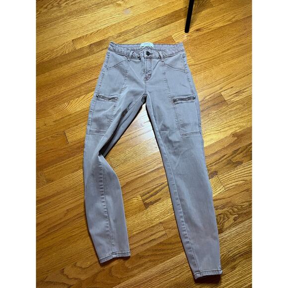 Pistola taupe zipper pocket zipper hem skinny jeans size 27 retro boho - Picture 1 of 6